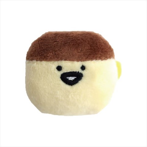 【お文具といっしょ】押すと音が鳴るふわふわバッジ プリンさん
