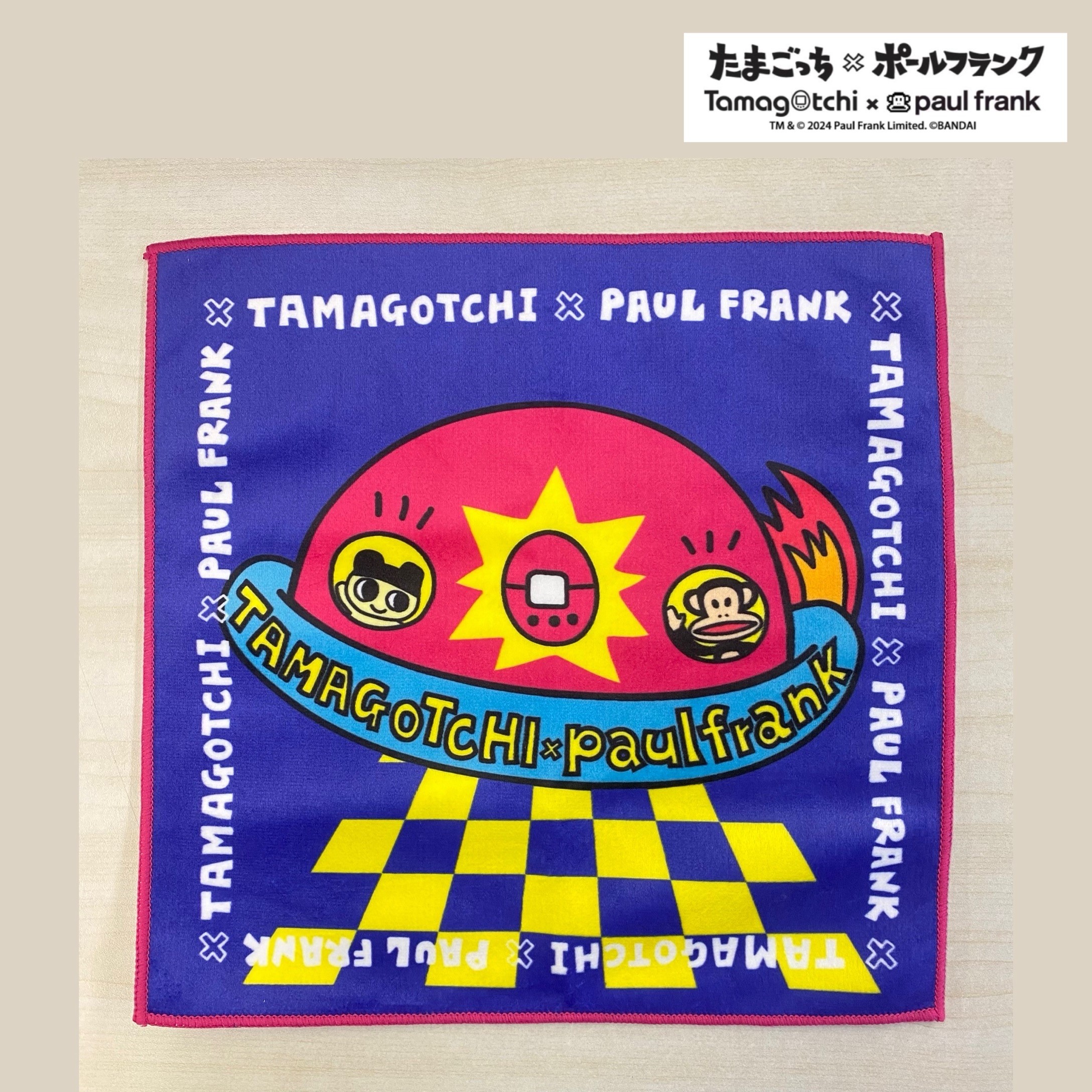 【たまごっち×ポール・フランク】UFOミニタオル　ピンク
