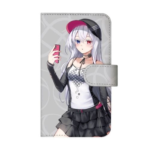 【Sennzai】スマホケース手帳タイプ GY