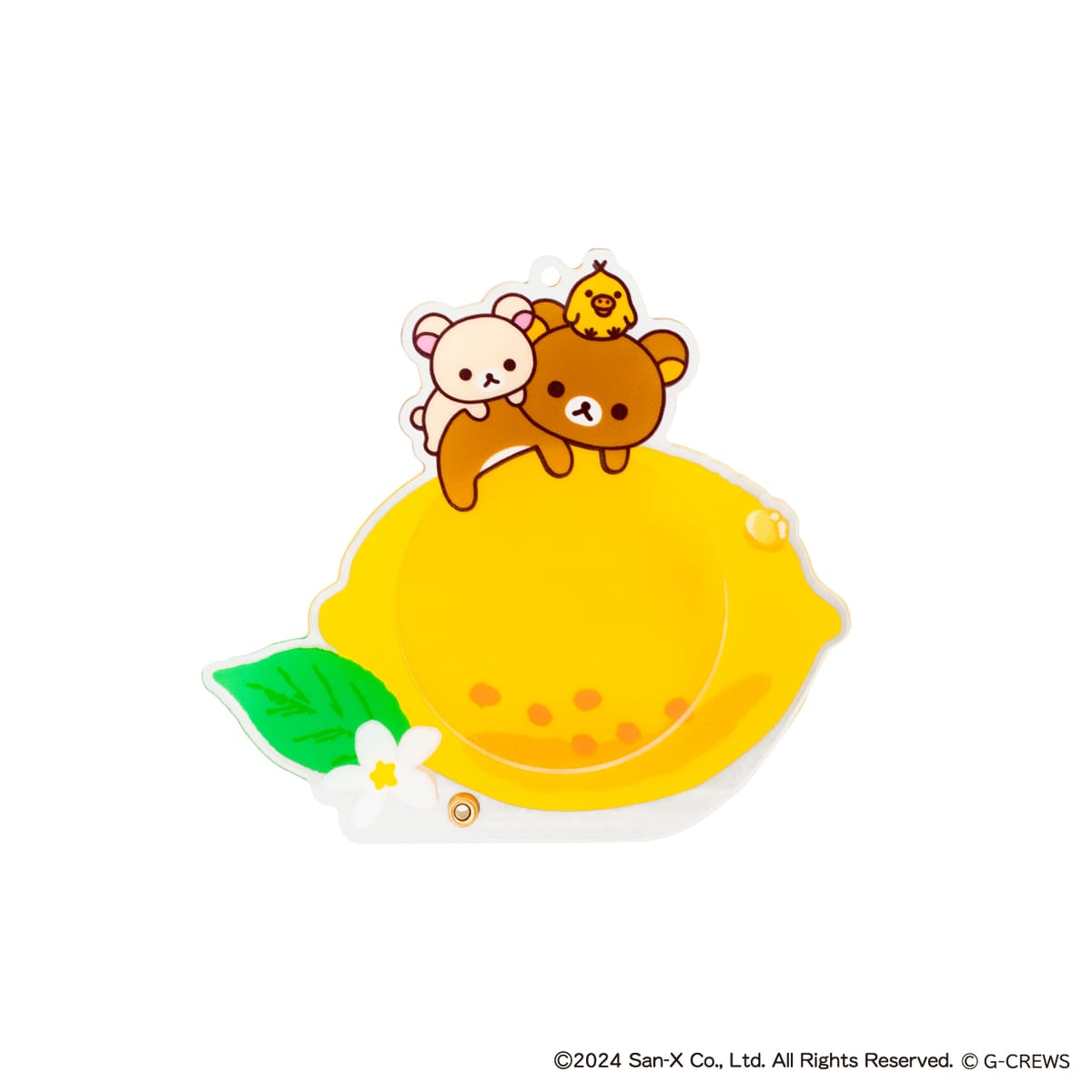 【リラックマ】アクリル缶バッジケース　フレッシュレモン