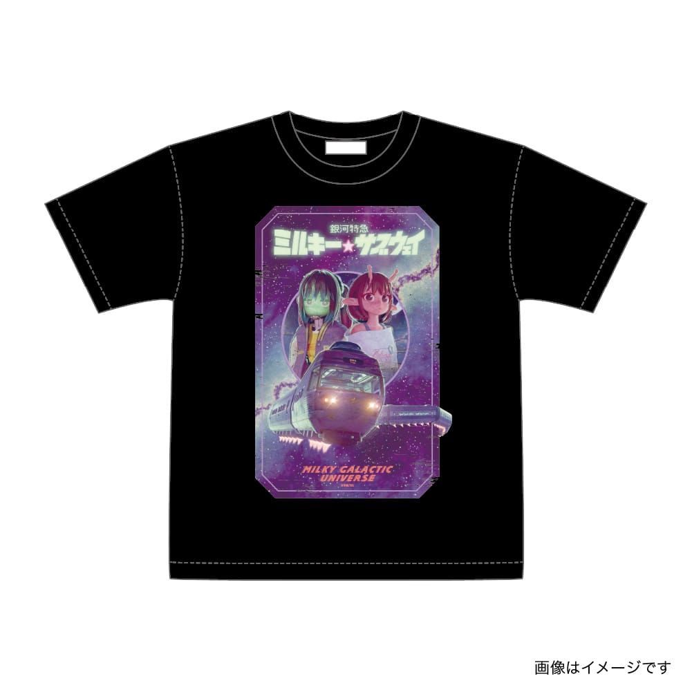【銀河特急 ミルキー☆サブウェイ】TシャツBK L