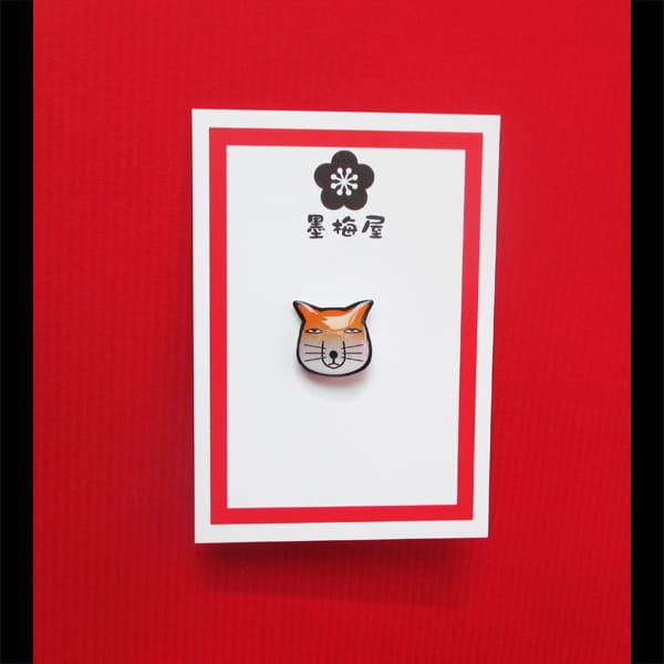 【墨梅屋】【ピンバッジミニ】チベットスナギツネ1