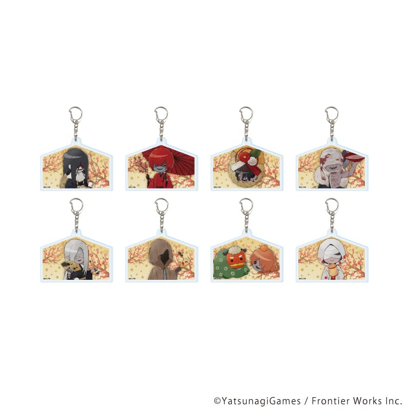 【文字化化】アクリルキーホルダー 01/正月ver. (グラフアートイラスト)≪単品≫(全8種ランダム)