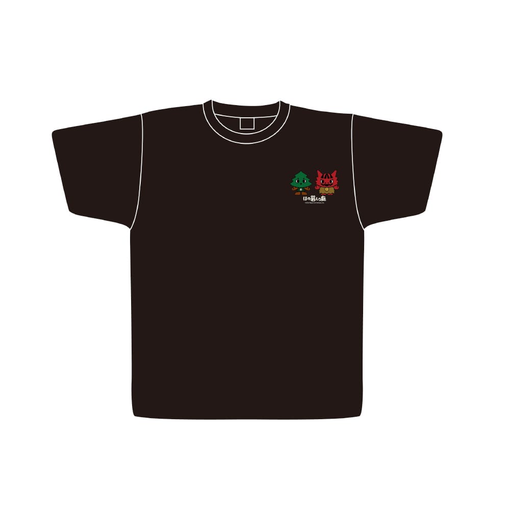 【ほの暮しの庭】 Tシャツ おスギと鬼丸 ブラック Mサイズ