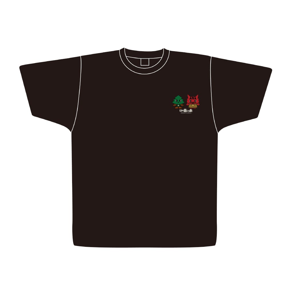 【ほの暮しの庭】 Tシャツ おスギと鬼丸 ブラック XLサイズ