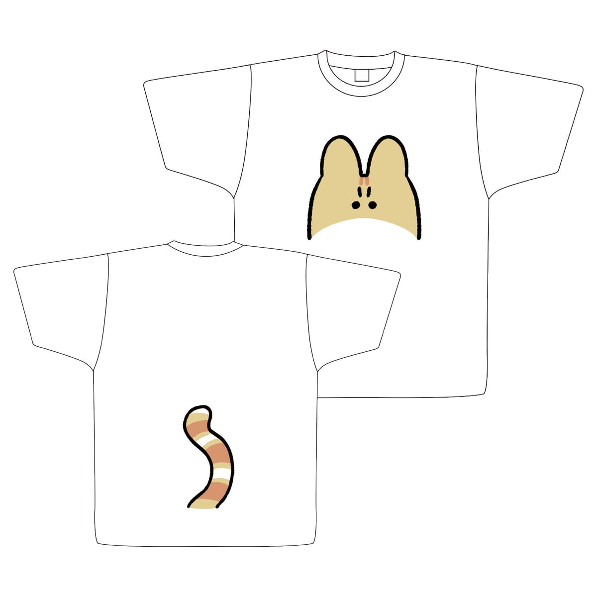 【秀】Tシャツ　レオ（しっぽ付）WH【ＸＬ】