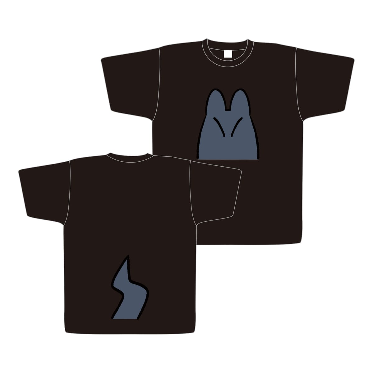 【秀】Tシャツ　スイ（しっぽ付）BK【Ｌ】
