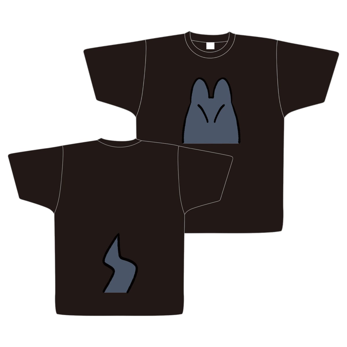 【秀】Tシャツ　スイ（しっぽ付）BK【ＸＬ】